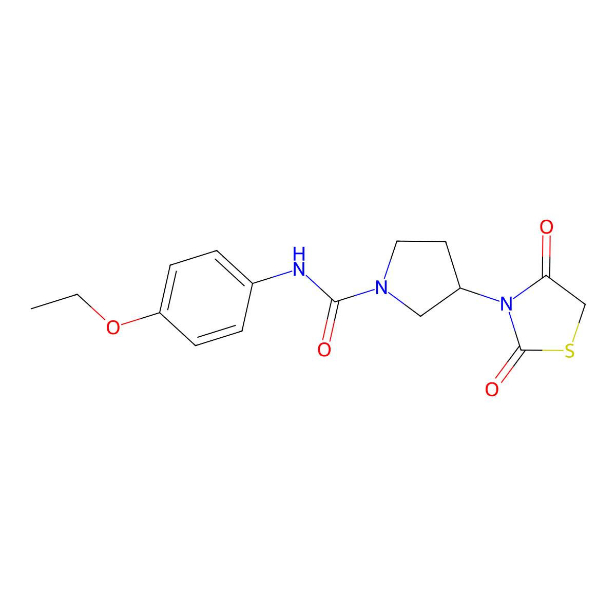 3-(2,4-dioxothiazolidin-3-yl)-N-(4-ethoxyphenyl)pyrrolidine-1-carboxamide molecular structure, CAS 1903336-95-7