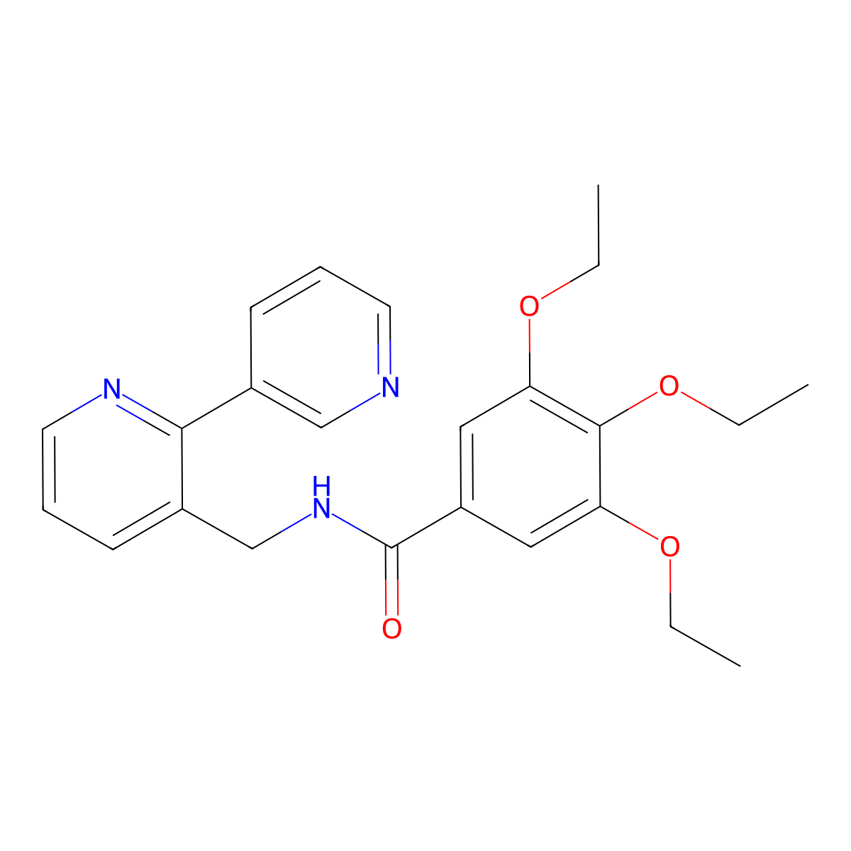 N-([2,3'-bipyridin]-3-ylmethyl)-3,4,5-triethoxybenzamide molecular structure, CAS 1903366-76-6