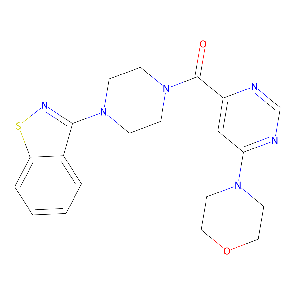 (4-(Benzo[d]isothiazol-3-yl)piperazin-1-yl)(6-morpholinopyrimidin-4-yl)methanone molecular structure, CAS 1903382-03-5