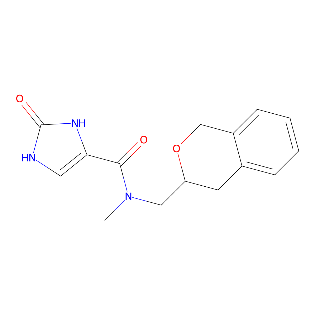 N-(isochroman-3-ylmethyl)-N-methyl-2-oxo-2,3-dihydro-1H-imidazole-4-carboxamide molecular structure, CAS 1903383-11-8