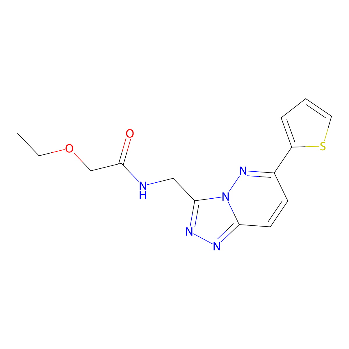 2-ethoxy-N-{[6-(thiophen-2-yl)-[1,2,4]triazolo[4,3-b]pyridazin-3-yl]methyl}acetamide molecular structure, CAS 1903384-74-6