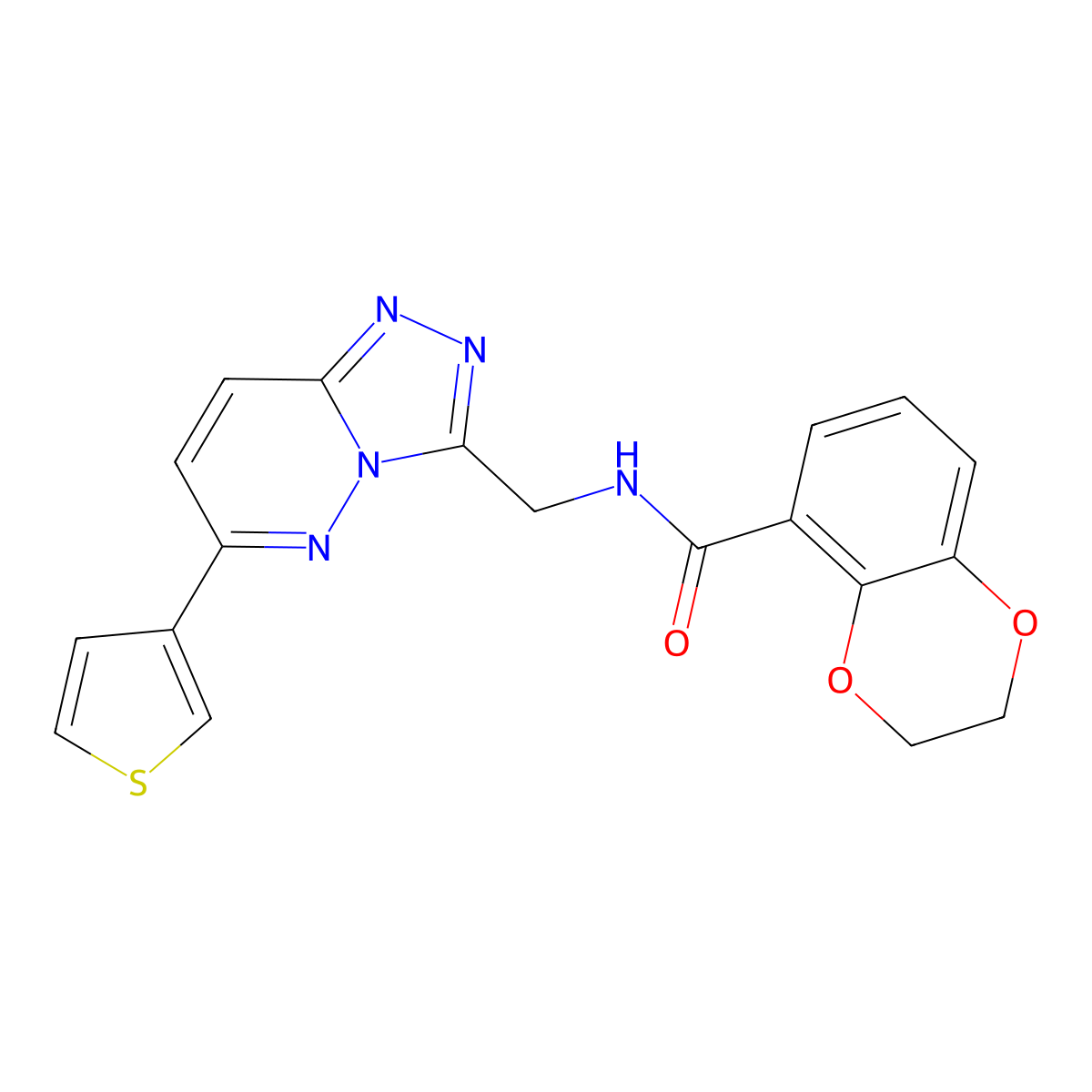 N-((6-(thiophen-3-yl)-[1,2,4]triazolo[4,3-b]pyridazin-3-yl)methyl)-2,3-dihydrobenzo[b][1,4]dioxine-5-carboxamide molecular structure, CAS 1903385-22-7