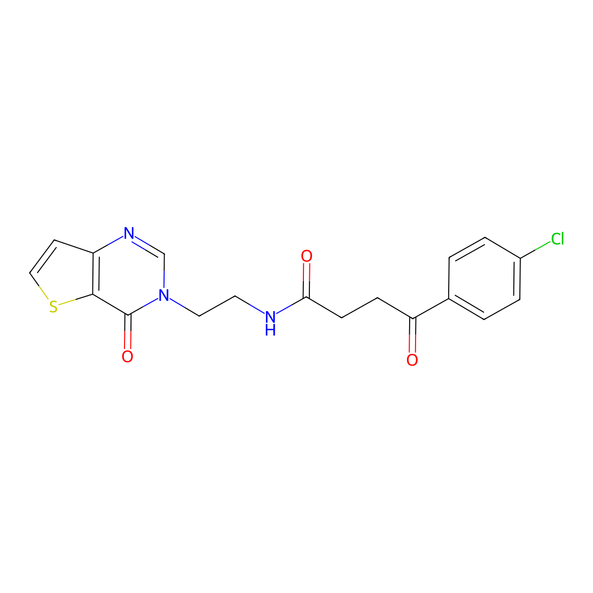 4-(4-chlorophenyl)-4-oxo-N-(2-(4-oxothieno[3,2-d]pyrimidin-3(4H)-yl)ethyl)butanamide molecular structure, CAS 1903387-11-0