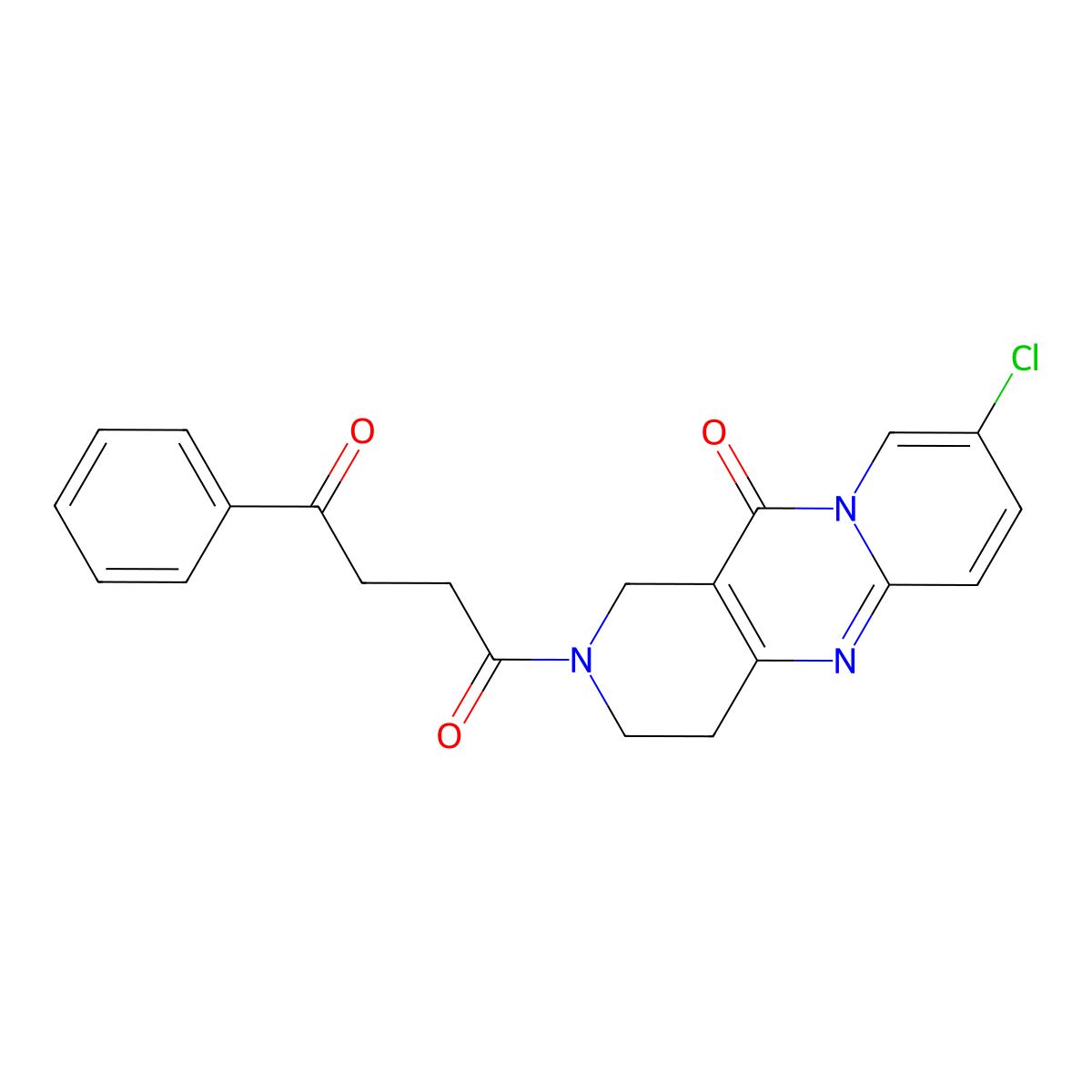 1-{13-Chloro-2-oxo-1,5,9-triazatricyclo[8.4.0.0^{3,8}]tetradeca-3(8),9,11,13-tetraen-5-yl}-4-phenylbutane-1,4-dione molecular structure, CAS 1903387-63-2