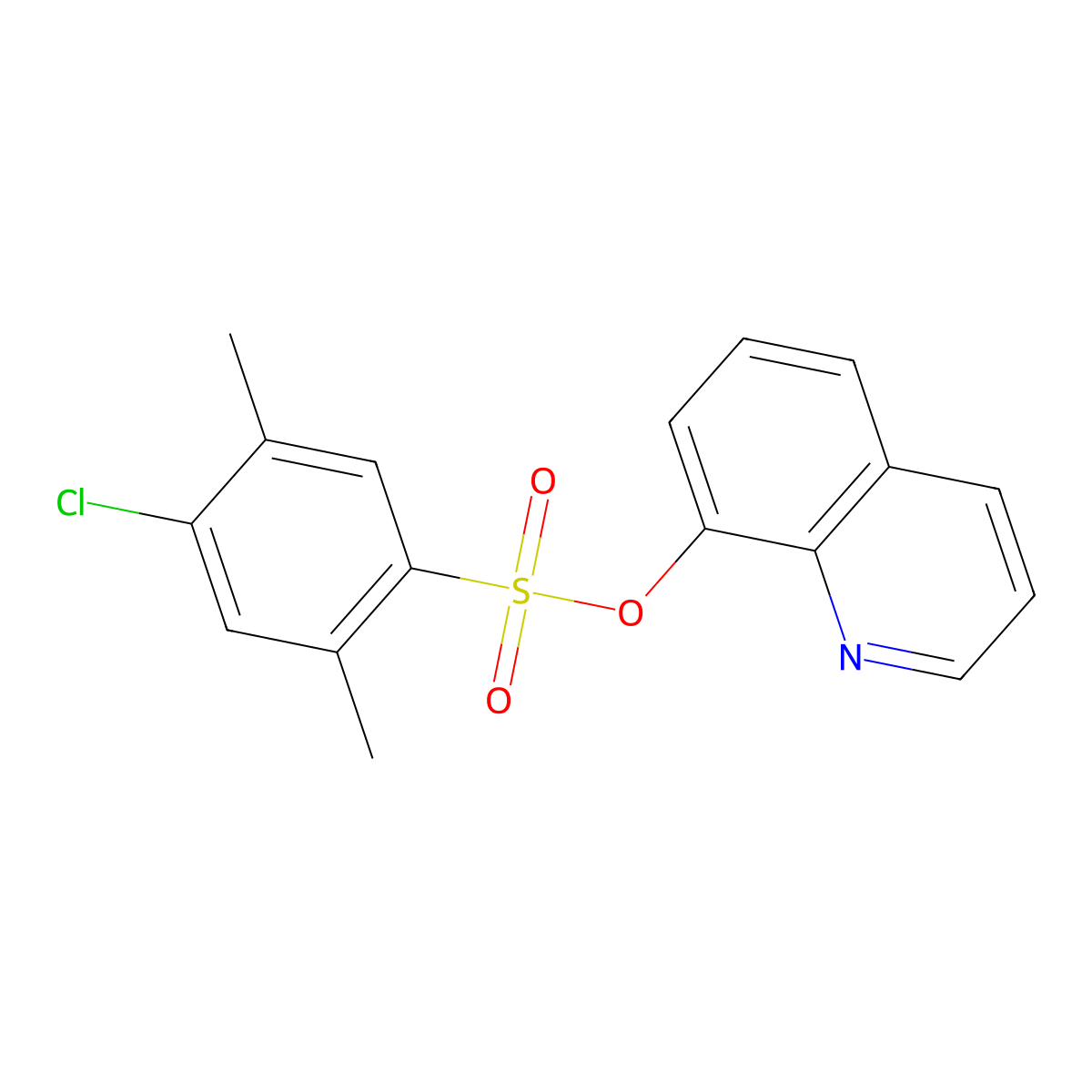 8-Quinolinyl 4-chloro-2,5-dimethylbenzenesulfonate molecular structure, CAS 1903396-54-2