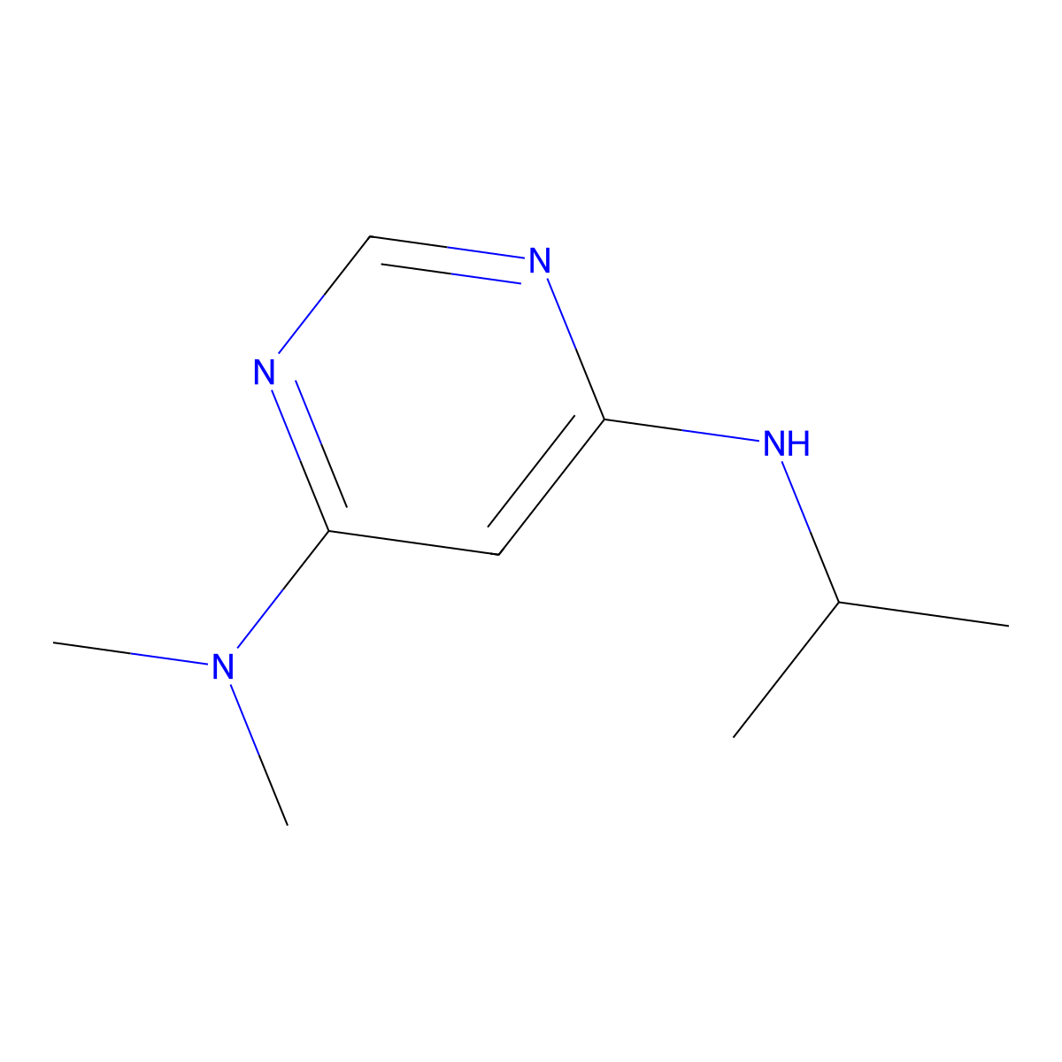 N4-isopropyl-N6,N6-dimethylpyrimidine-4,6-diamine molecular structure, CAS 1903399-57-4