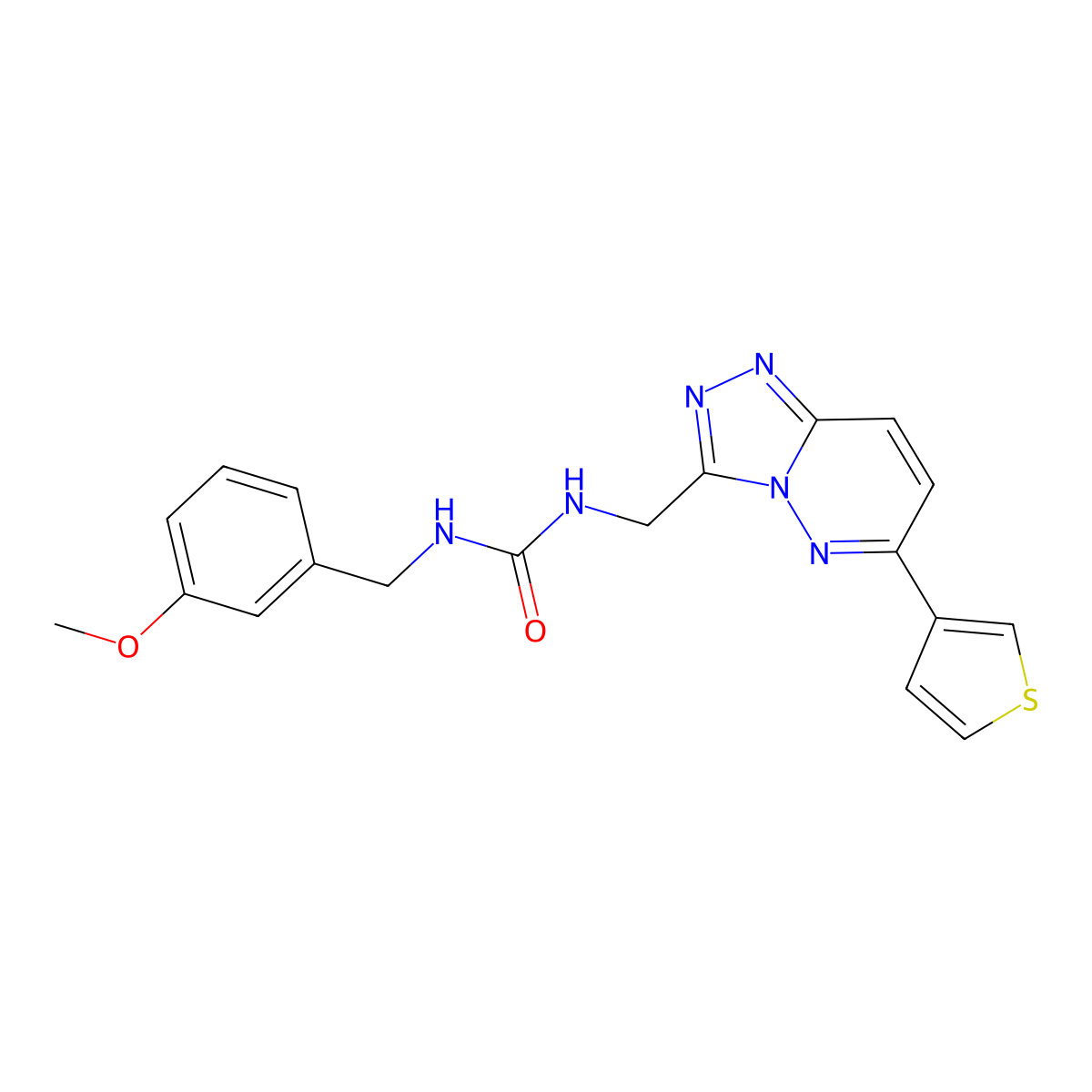 1-(3-Methoxybenzyl)-3-((6-(thiophen-3-yl)-[1,2,4]triazolo[4,3-b]pyridazin-3-yl)methyl)urea molecular structure, CAS 1903419-08-8