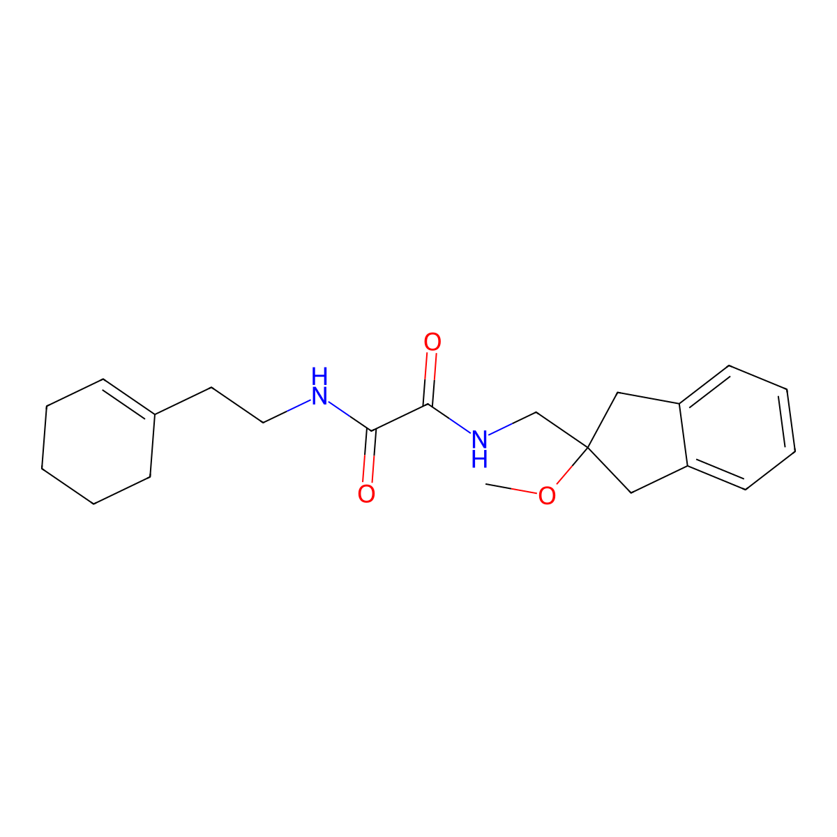 N1-(2-(cyclohex-1-en-1-yl)ethyl)-N2-((2-methoxy-2,3-dihydro-1H-inden-2-yl)methyl)oxalamide molecular structure, CAS 1903423-95-9