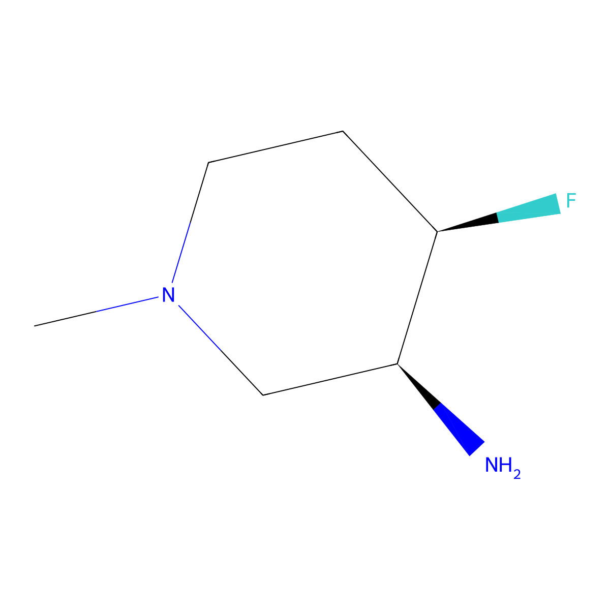 (3S,4R)-4-Fluoro-1-methylpiperidin-3-amine molecular structure, CAS 1903427-16-6