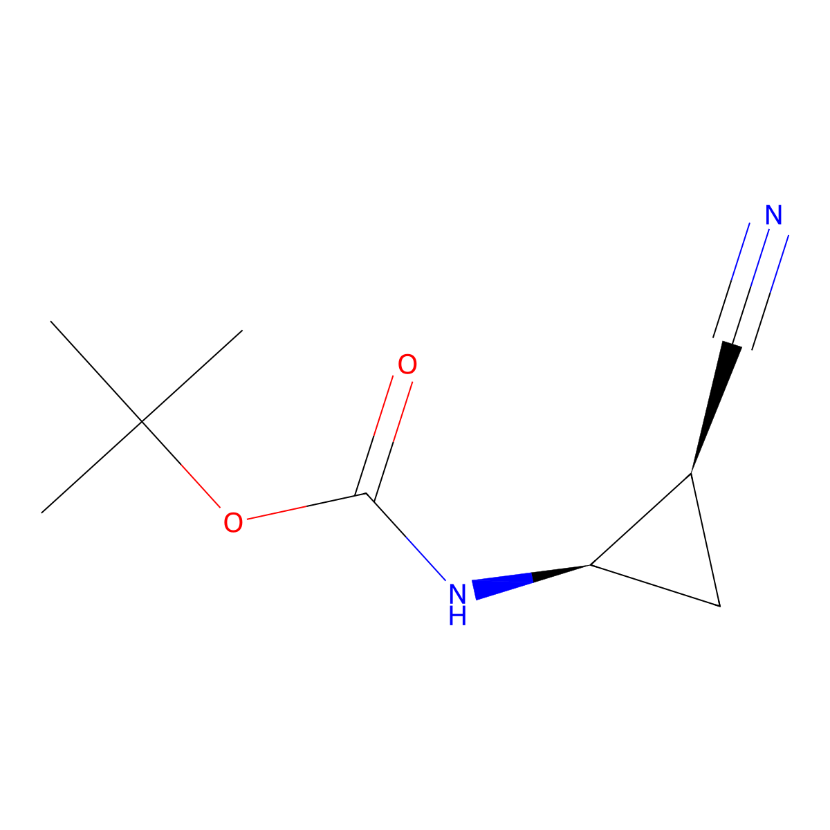 rac-tert-butyl N-[(1R,2S)-2-cyanocyclopropyl]carbamate molecular structure, CAS 1903427-21-3
