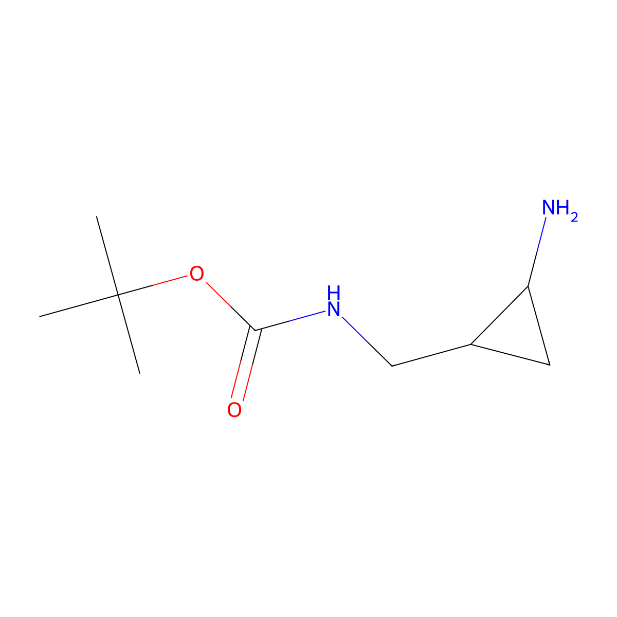 tert-butyl N-[[(1S,2S)-2-aminocyclopropyl]methyl]carbamate molecular structure, CAS 1903427-51-9
