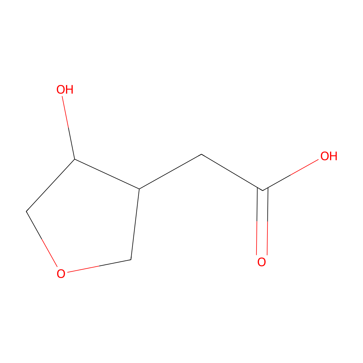 rac-2-((3R,4S)-4-hydroxyoxolan-3-yl)acetic acid molecular structure, CAS 1903428-52-3