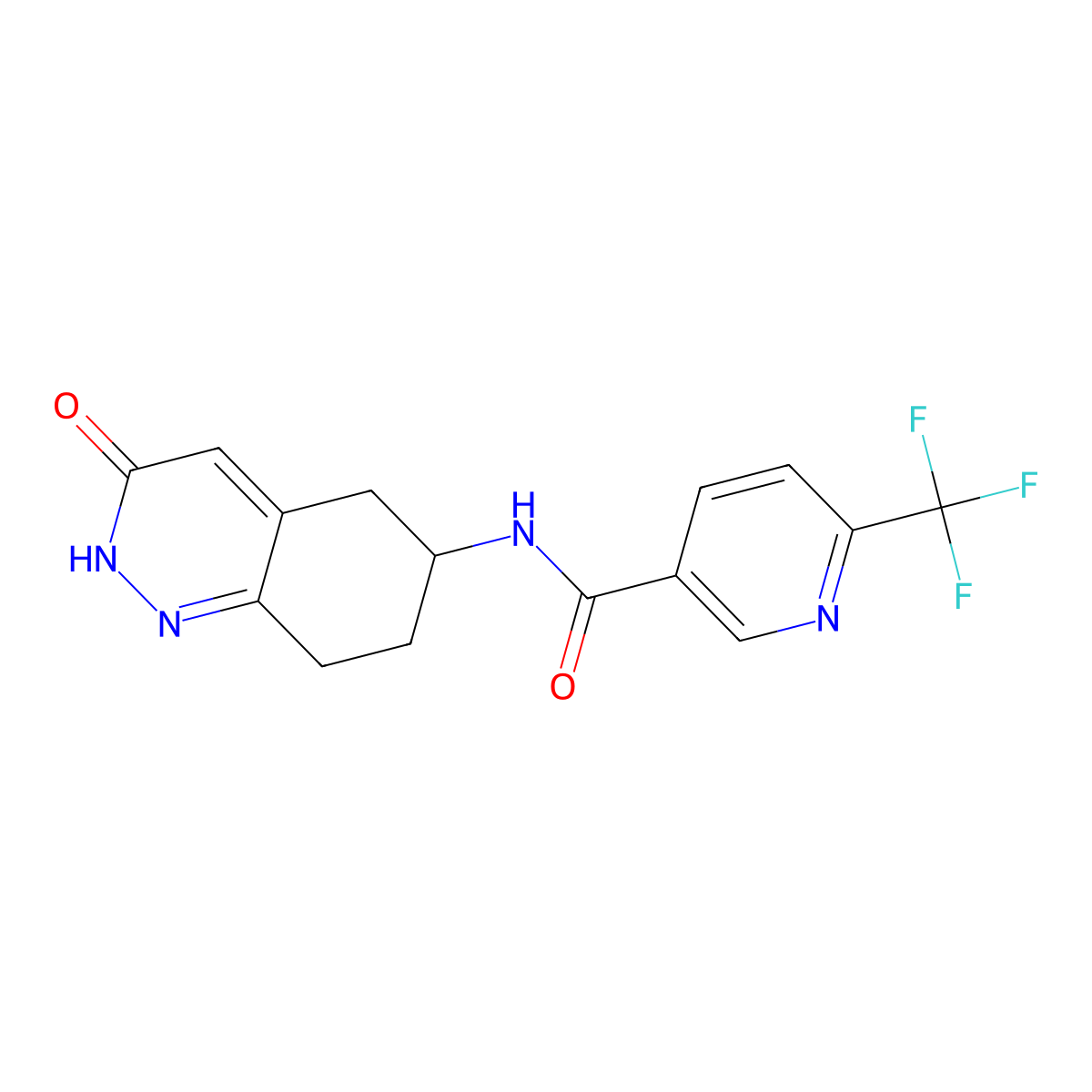 N-(3-oxo-2,3,5,6,7,8-hexahydrocinnolin-6-yl)-6-(trifluoromethyl)nicotinamide molecular structure, CAS 1903432-84-7