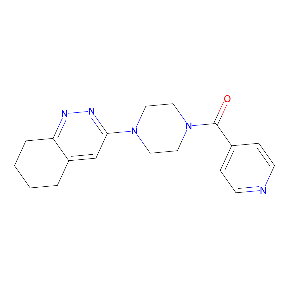 Pyridin-4-yl(4-(5,6,7,8-tetrahydrocinnolin-3-yl)piperazin-1-yl)methanone molecular structure, CAS 1903433-12-4