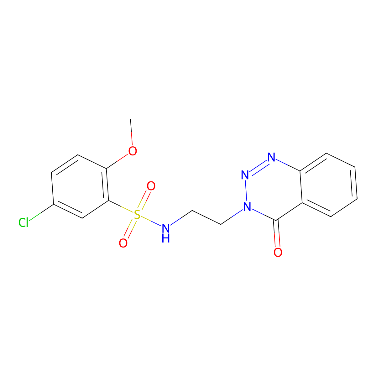 5-chloro-2-methoxy-N-(2-(4-oxobenzo[d][1,2,3]triazin-3(4H)-yl)ethyl)benzenesulfonamide molecular structure, CAS 1903433-52-2