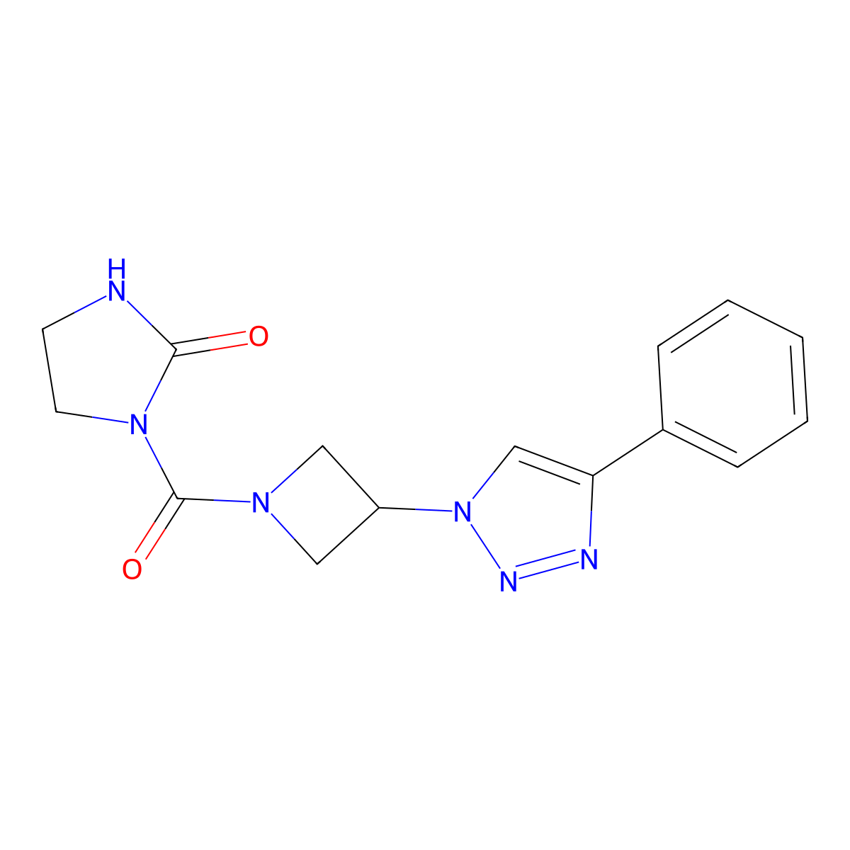 1-(3-(4-phenyl-1H-1,2,3-triazol-1-yl)azetidine-1-carbonyl)imidazolidin-2-one molecular structure, CAS 1903439-06-4