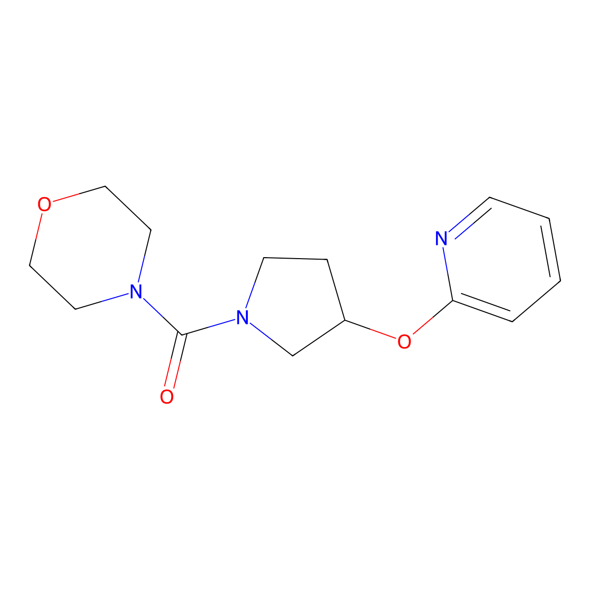 Morpholino(3-(pyridin-2-yloxy)pyrrolidin-1-yl)methanone molecular structure, CAS 1903440-22-1