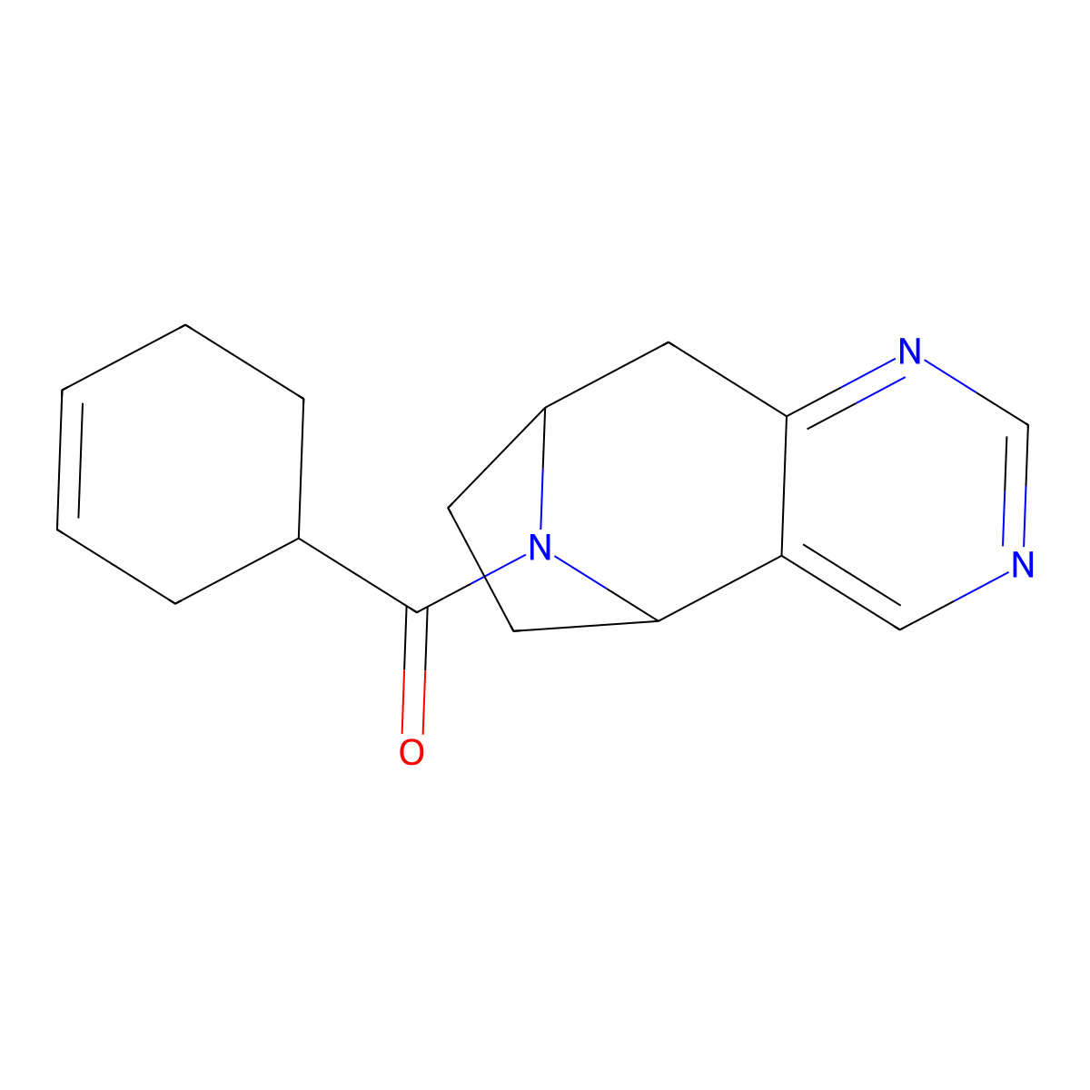 12-(Cyclohex-3-ene-1-carbonyl)-4,6,12-triazatricyclo[7.2.1.0^{2,7}]dodeca-2(7),3,5-triene molecular structure, CAS 1903441-04-2