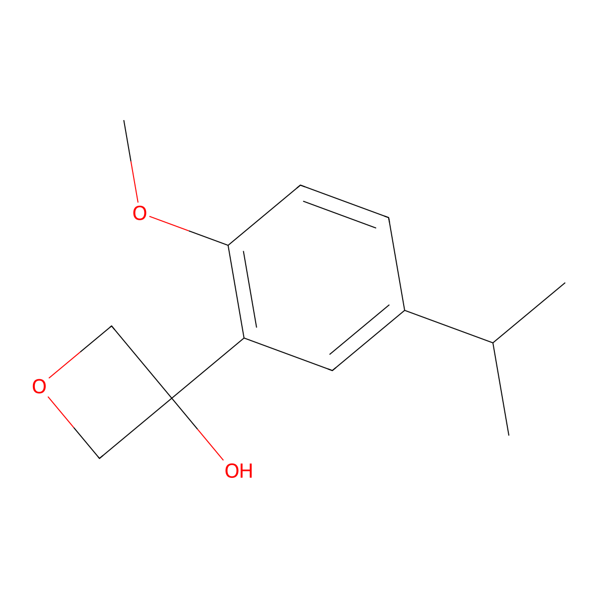 3-(5-Isopropyl-2-methoxyphenyl)oxetan-3-ol molecular structure, CAS 1903450-10-1