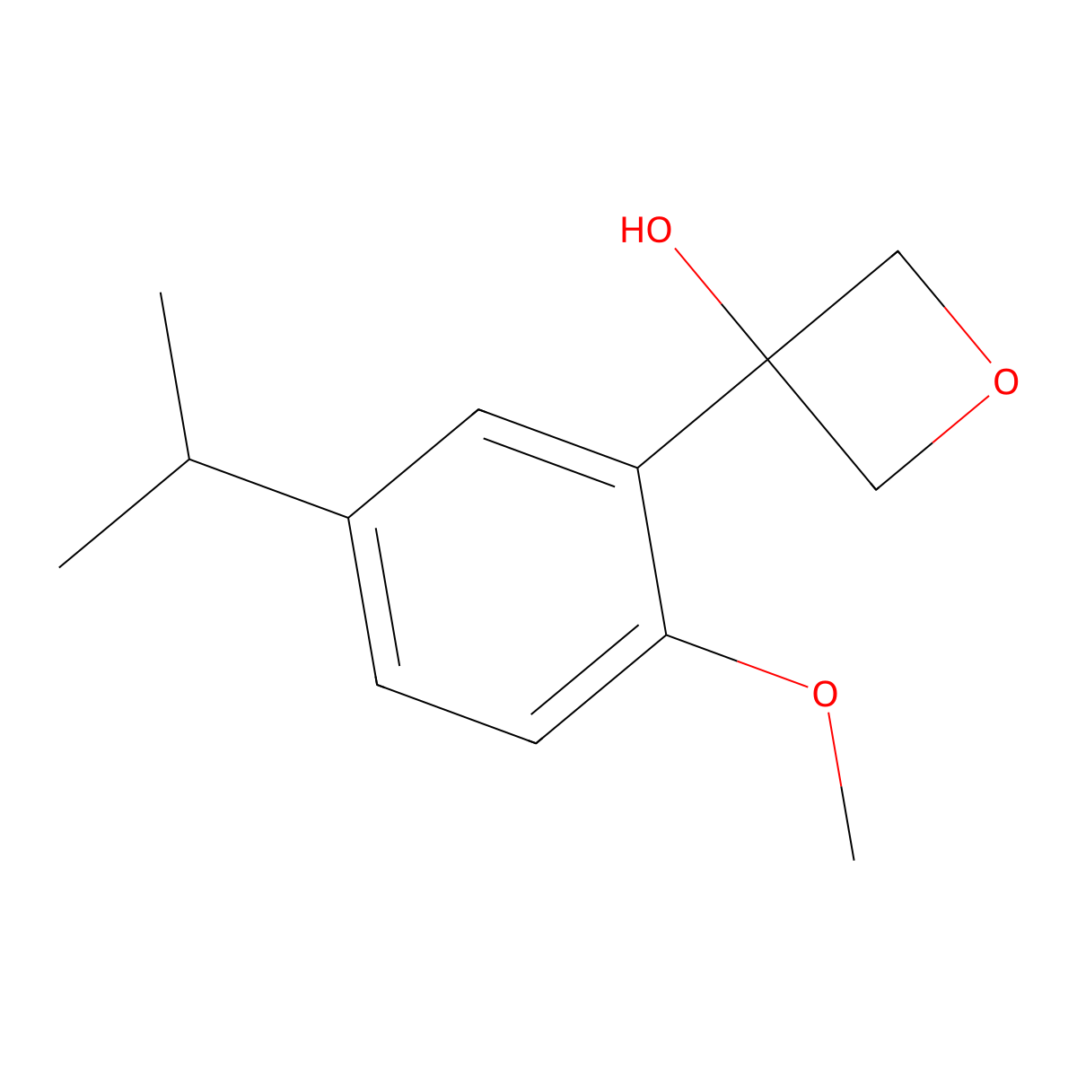 3-(5-Isopropyl-2-methoxyphenyl)oxetan-3-ol molecular structure, CAS 1903450-10-1