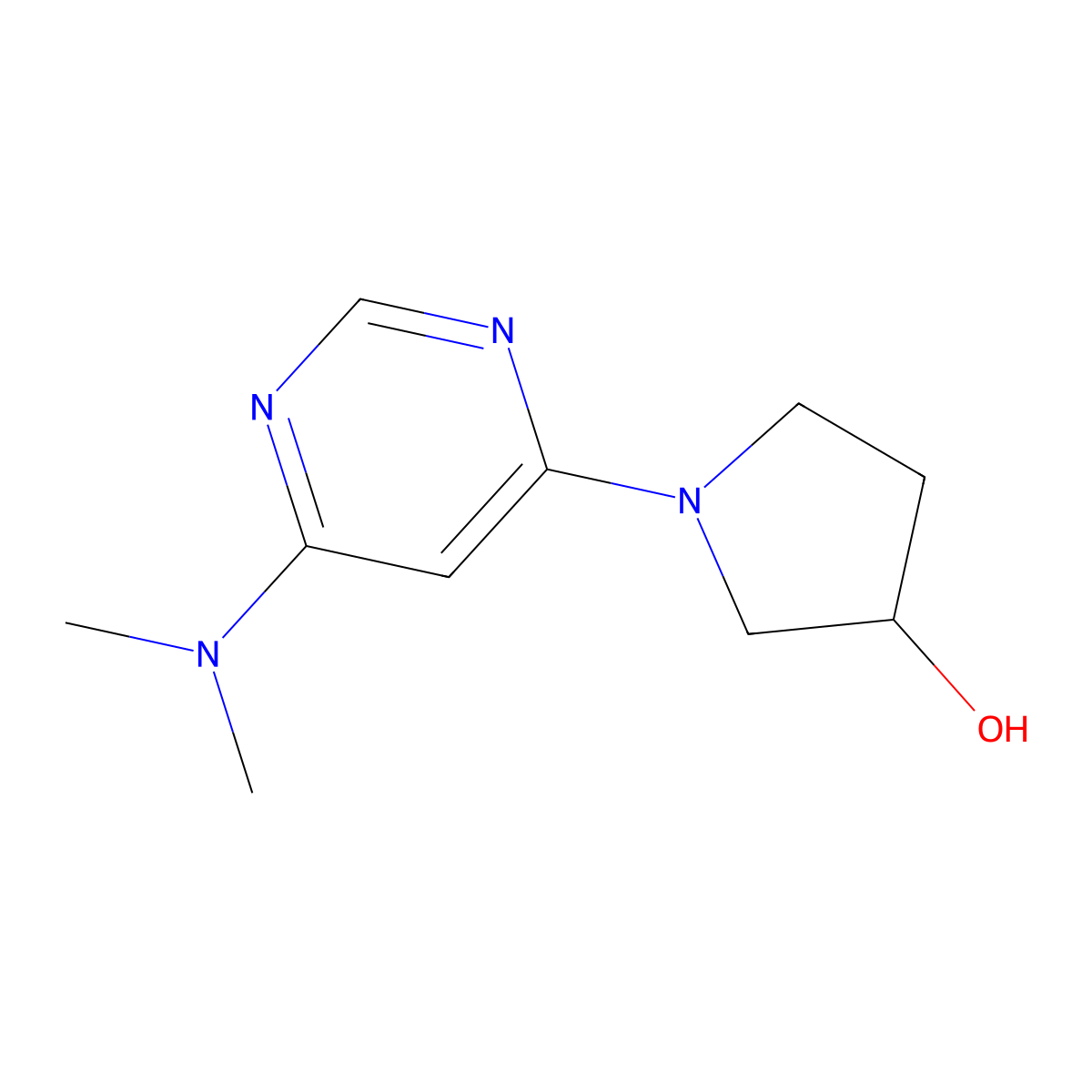 1-[6-(Dimethylamino)pyrimidin-4-yl]pyrrolidin-3-ol molecular structure, CAS 1903456-36-9