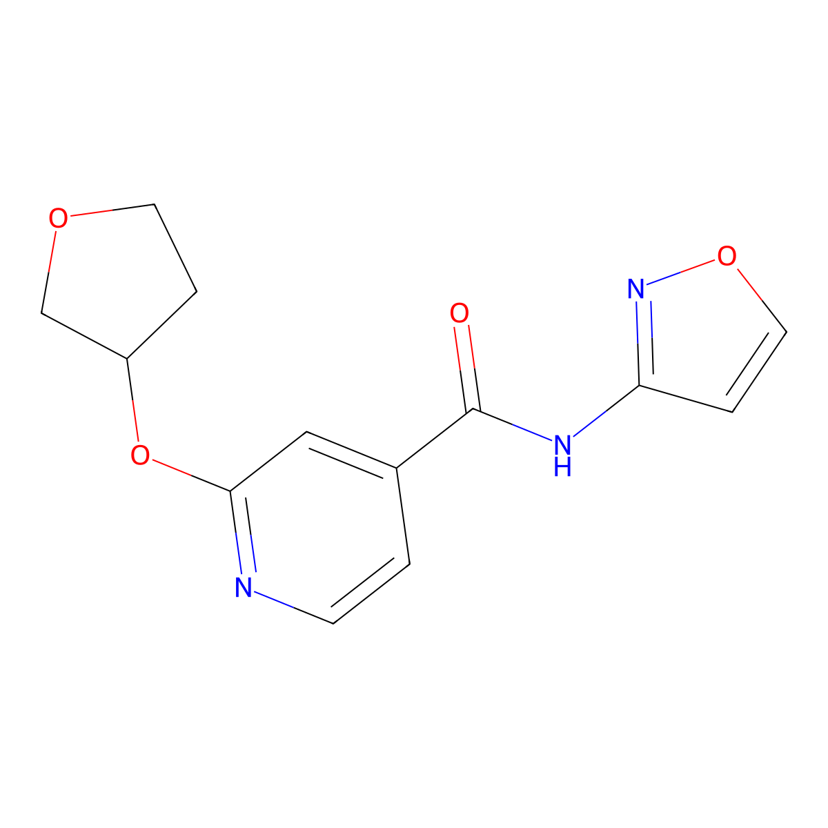 N-(isoxazol-3-yl)-2-((tetrahydrofuran-3-yl)oxy)isonicotinamide molecular structure, CAS 1903459-29-9