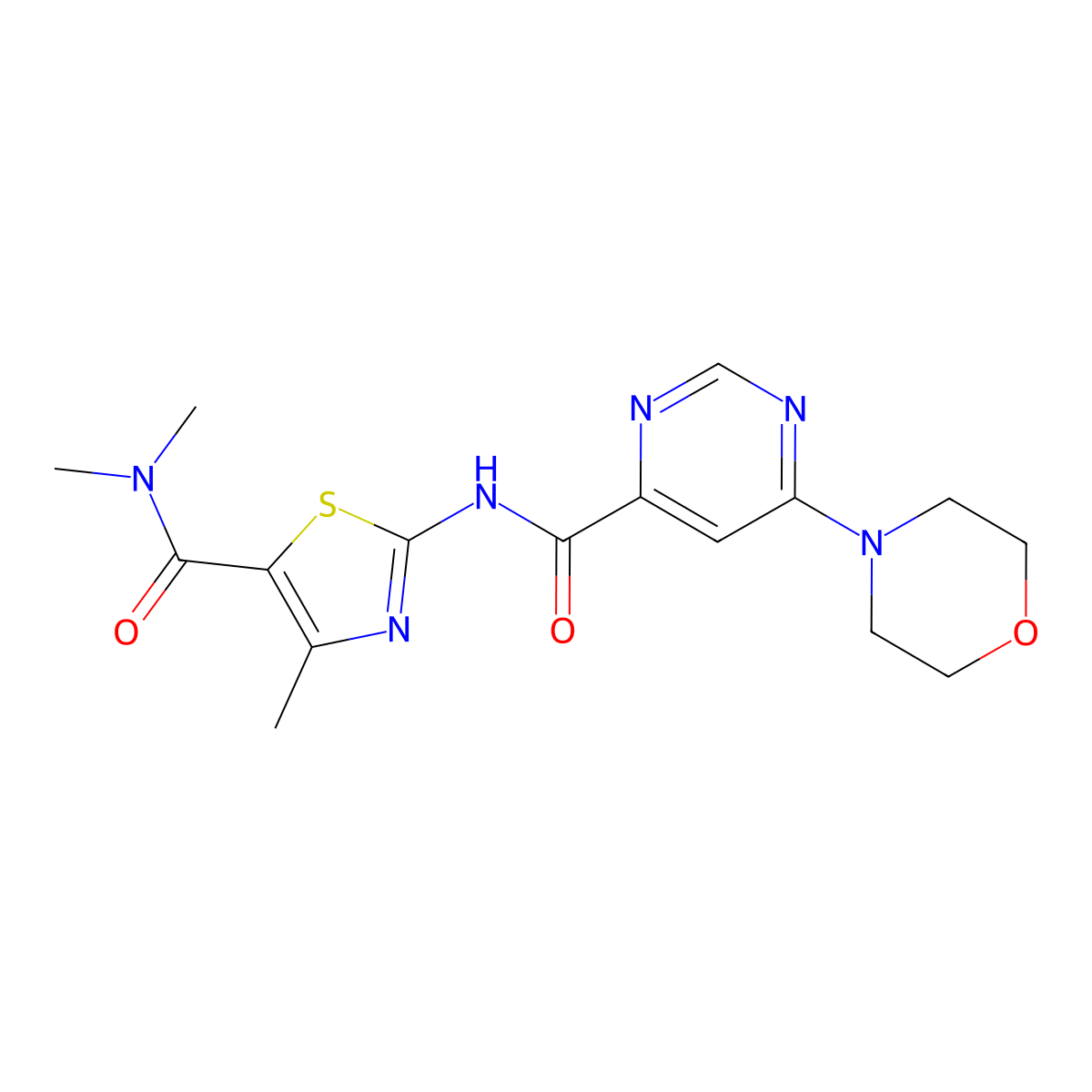 N,N,4-trimethyl-2-(6-morpholinopyrimidine-4-carboxamido)thiazole-5-carboxamide molecular structure, CAS 1903460-96-7
