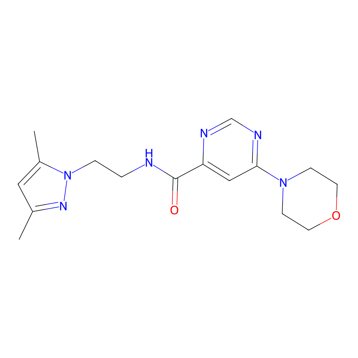 N-(2-(3,5-dimethyl-1H-pyrazol-1-yl)ethyl)-6-morpholinopyrimidine-4-carboxamide molecular structure, CAS 1903461-05-1