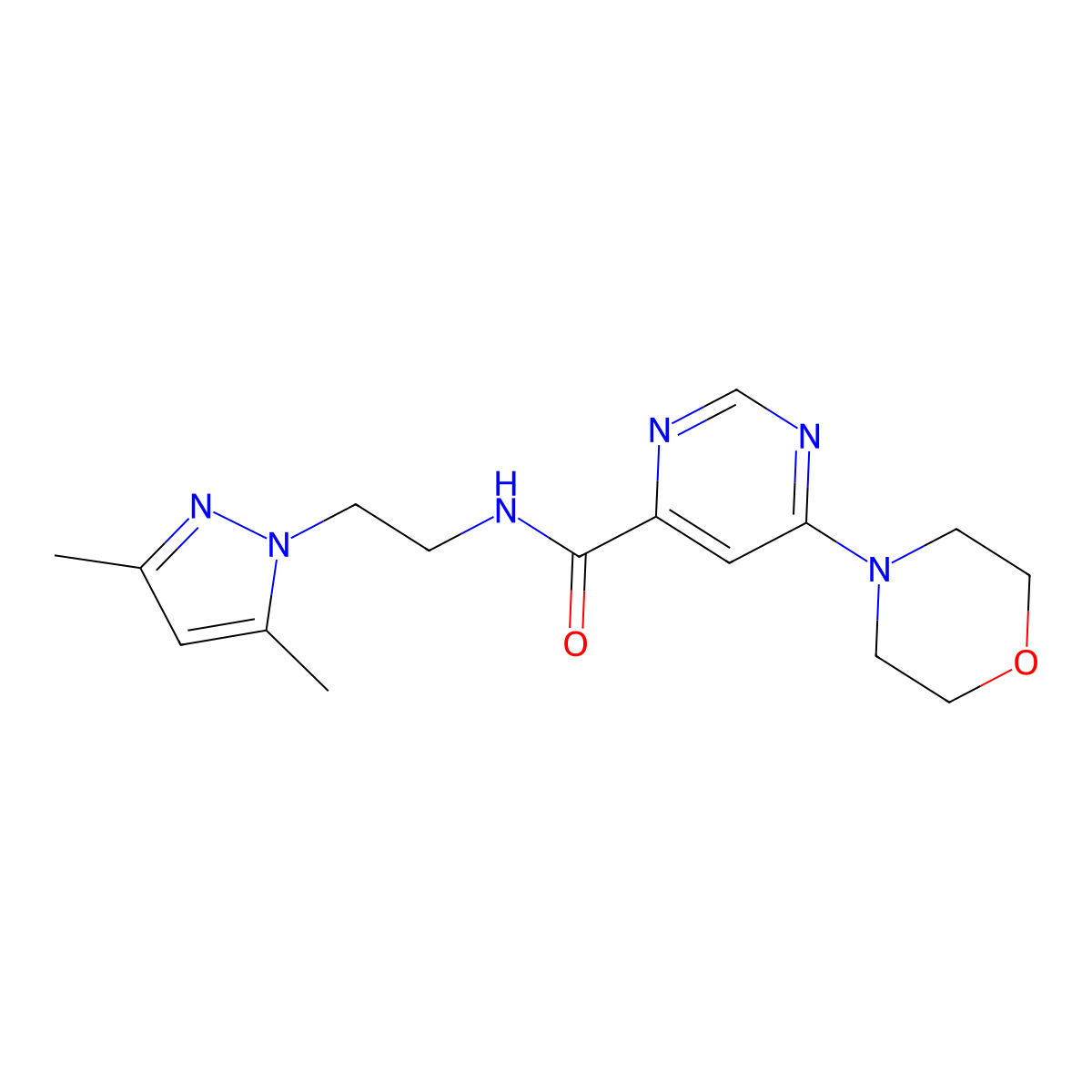 N-(2-(3,5-dimethyl-1H-pyrazol-1-yl)ethyl)-6-morpholinopyrimidine-4-carboxamide molecular structure, CAS 1903461-05-1