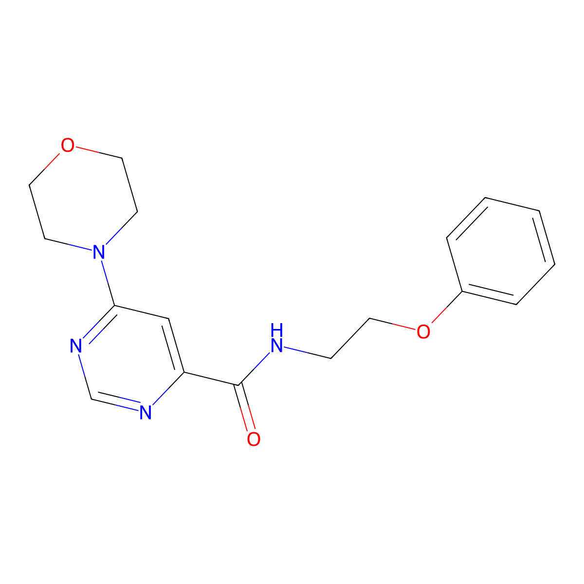 6-morpholino-N-(2-phenoxyethyl)pyrimidine-4-carboxamide molecular structure, CAS 1903461-28-8