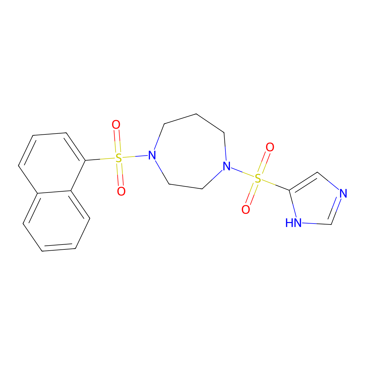 1-((1H-imidazol-4-yl)sulfonyl)-4-(naphthalen-1-ylsulfonyl)-1,4-diazepane molecular structure, CAS 1903477-61-1