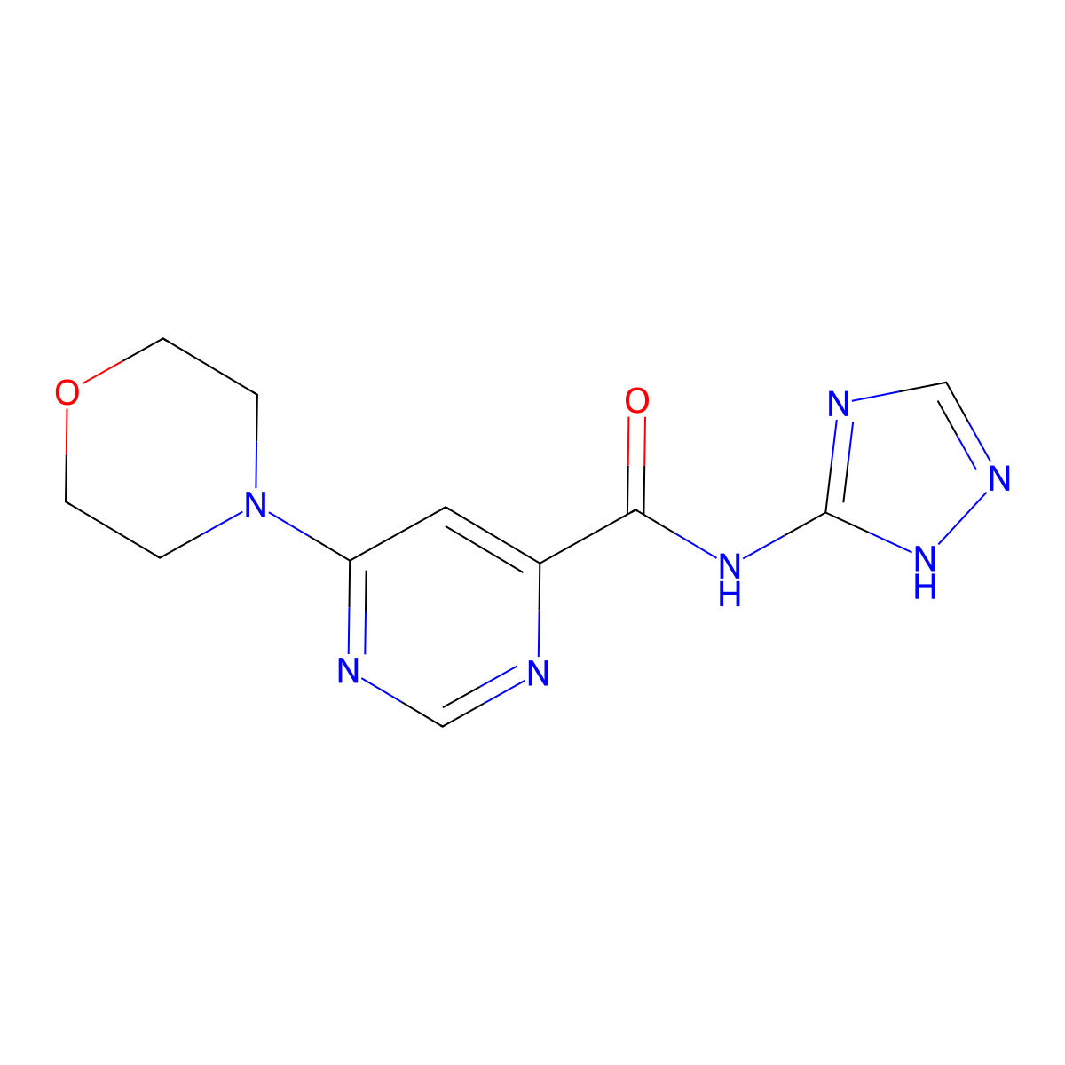 6-morpholino-N-(1H-1,2,4-triazol-5-yl)pyrimidine-4-carboxamide molecular structure, CAS 1903479-99-1
