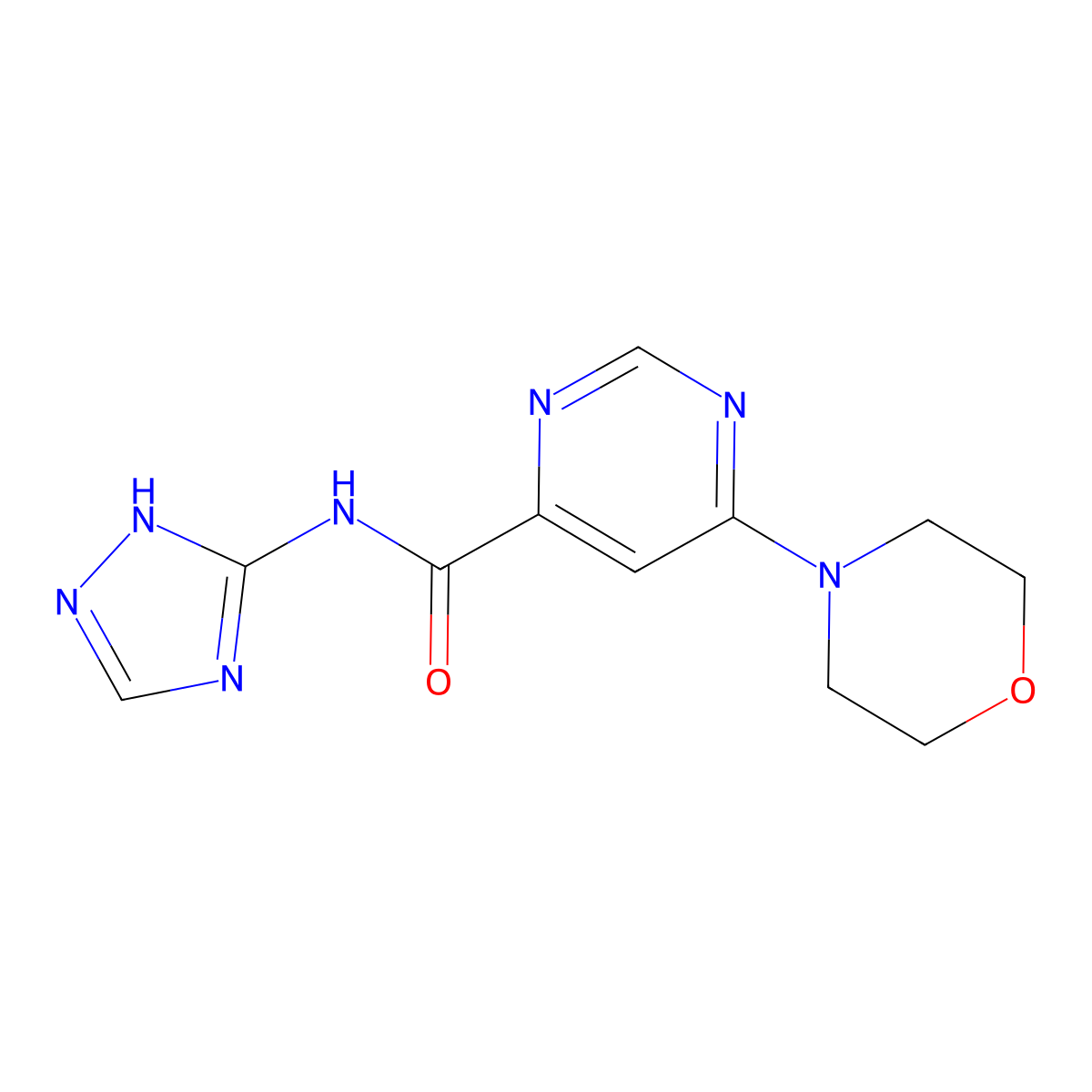 6-morpholino-N-(1H-1,2,4-triazol-5-yl)pyrimidine-4-carboxamide molecular structure, CAS 1903479-99-1