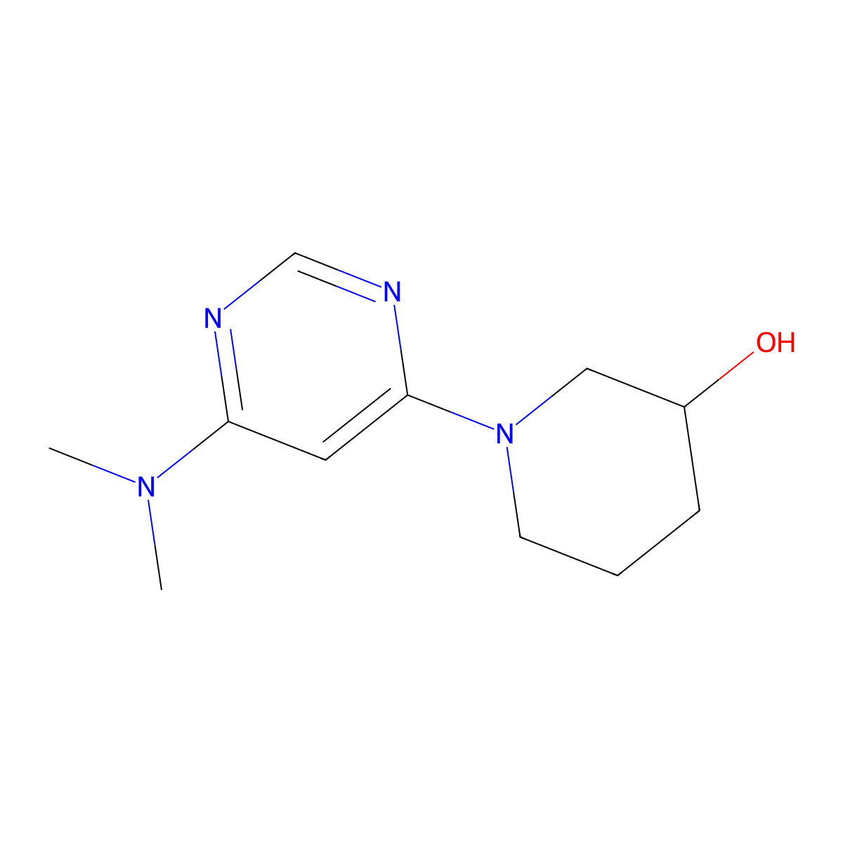 1-[6-(Dimethylamino)pyrimidin-4-yl]piperidin-3-ol molecular structure, CAS 1903487-65-9