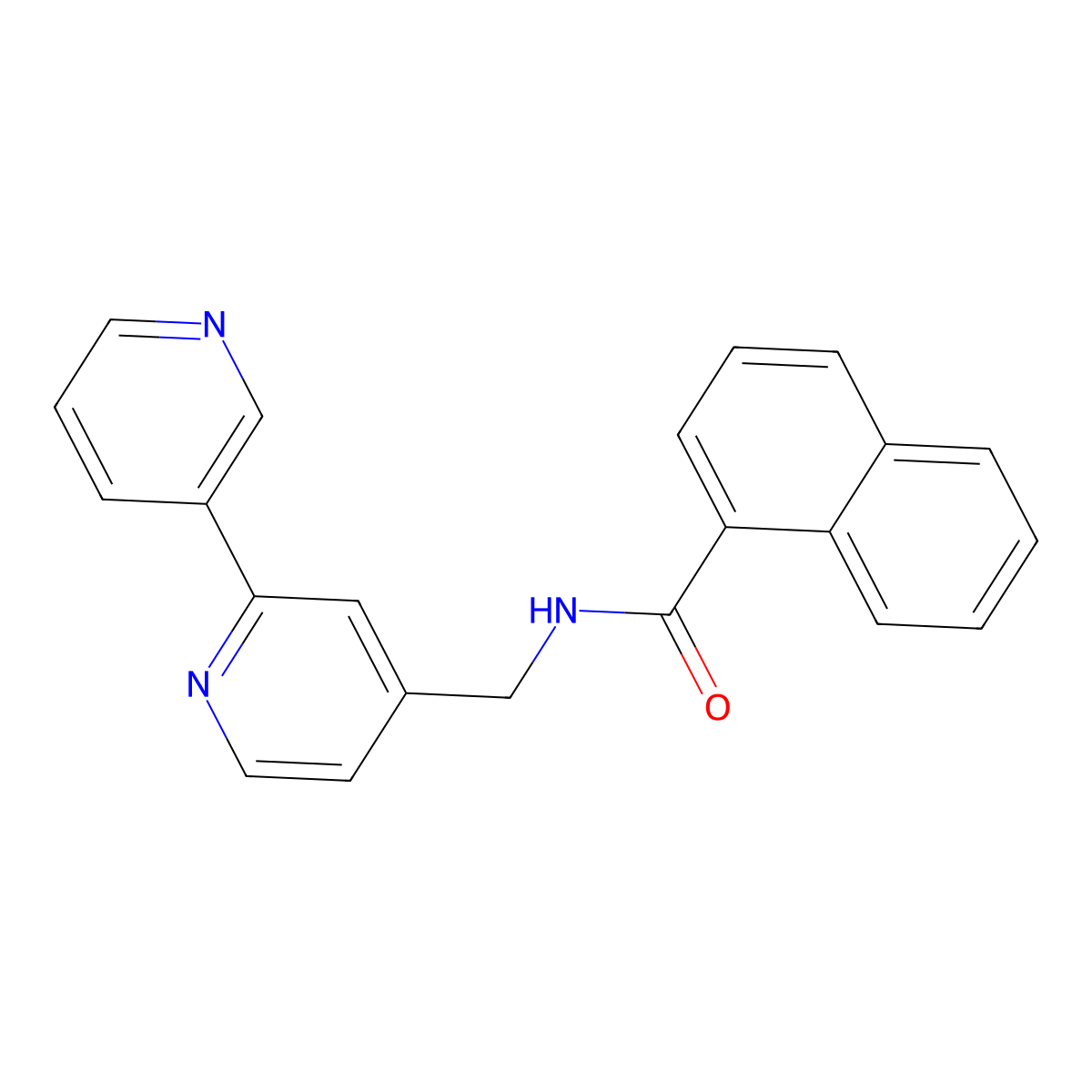 N-([2,3'-bipyridin]-4-ylmethyl)-1-naphthamide molecular structure, CAS 1903495-36-2