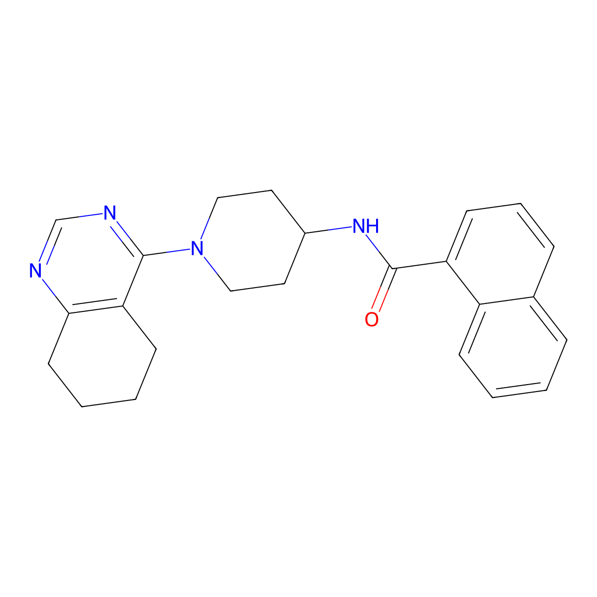 N-(1-(5,6,7,8-tetrahydroquinazolin-4-yl)piperidin-4-yl)-1-naphthamide molecular structure, CAS 1903510-89-3
