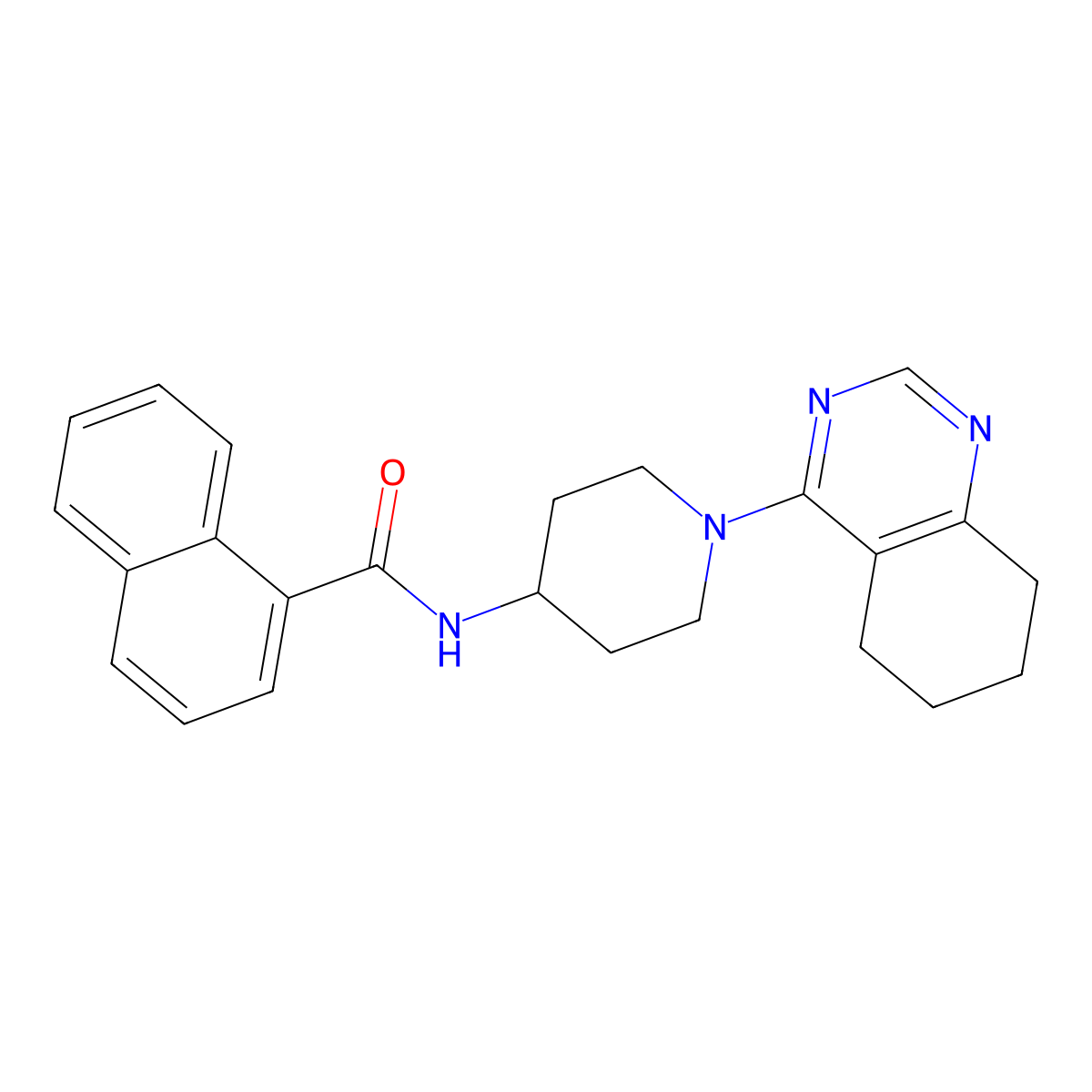 N-(1-(5,6,7,8-tetrahydroquinazolin-4-yl)piperidin-4-yl)-1-naphthamide molecular structure, CAS 1903510-89-3