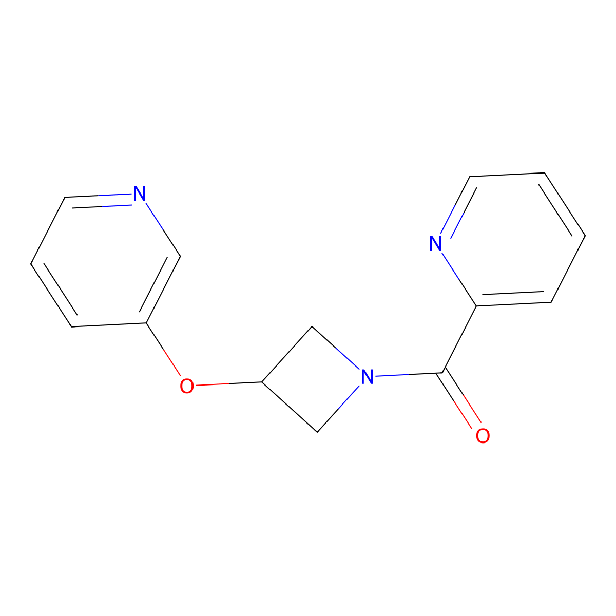 Pyridin-2-yl(3-(pyridin-3-yloxy)azetidin-1-yl)methanone molecular structure, CAS 1903510-96-2