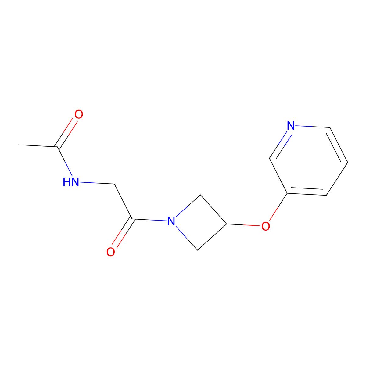 N-(2-oxo-2-(3-(pyridin-3-yloxy)azetidin-1-yl)ethyl)acetamide molecular structure, CAS 1903511-04-5