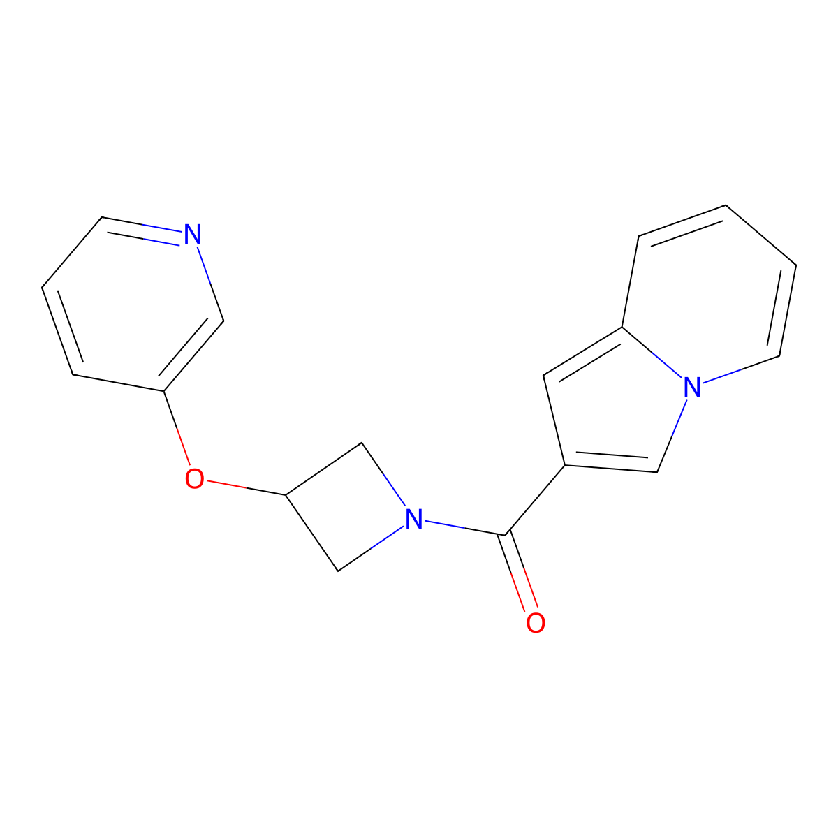 Indolizin-2-yl(3-(pyridin-3-yloxy)azetidin-1-yl)methanone molecular structure, CAS 1903511-27-2
