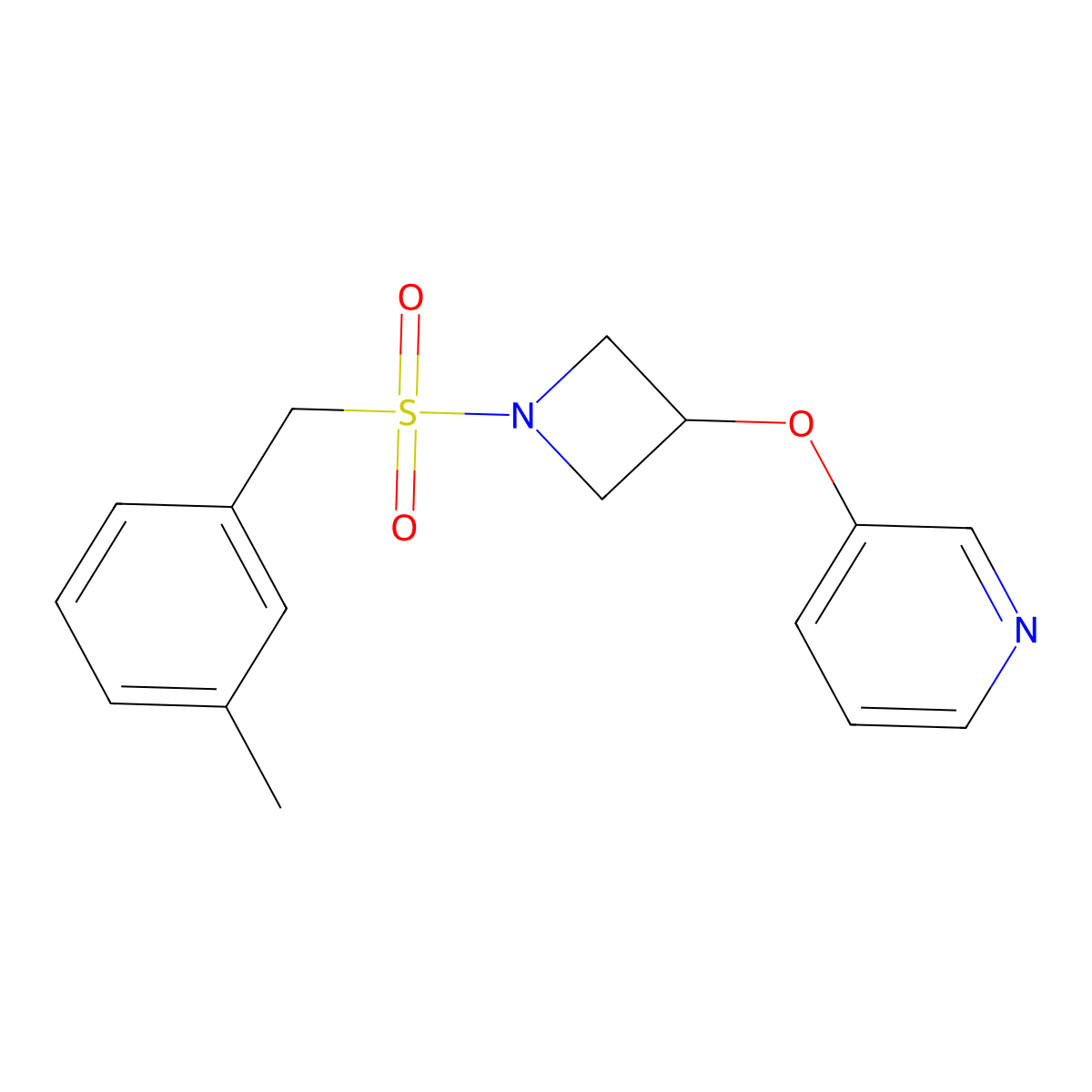 3-((1-((3-Methylbenzyl)sulfonyl)azetidin-3-yl)oxy)pyridine molecular structure, CAS 1903511-75-0