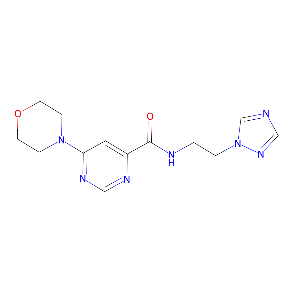 N-(2-(1H-1,2,4-triazol-1-yl)ethyl)-6-morpholinopyrimidine-4-carboxamide molecular structure, CAS 1903514-78-2
