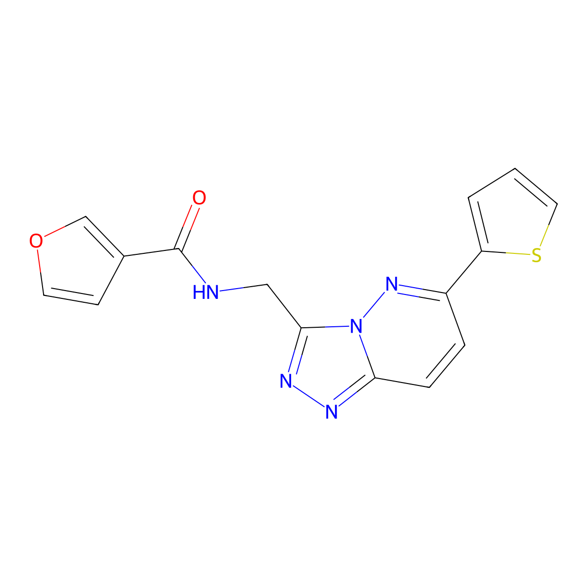 N-((6-(thiophen-2-yl)-[1,2,4]triazolo[4,3-b]pyridazin-3-yl)methyl)furan-3-carboxamide molecular structure, CAS 1903515-78-5