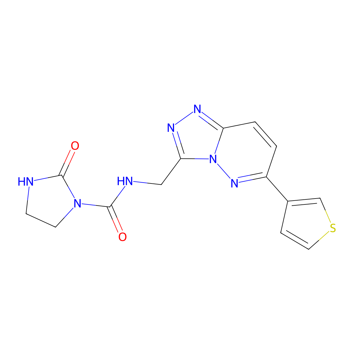 2-oxo-N-((6-(thiophen-3-yl)-[1,2,4]triazolo[4,3-b]pyridazin-3-yl)methyl)imidazolidine-1-carboxamide molecular structure, CAS 1903515-95-6