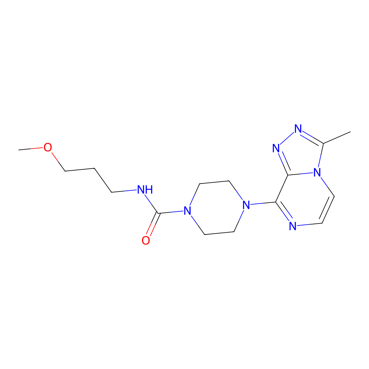 N-(3-methoxypropyl)-4-{3-methyl-[1,2,4]triazolo[4,3-a]pyrazin-8-yl}piperazine-1-carboxamide molecular structure, CAS 1903518-31-9