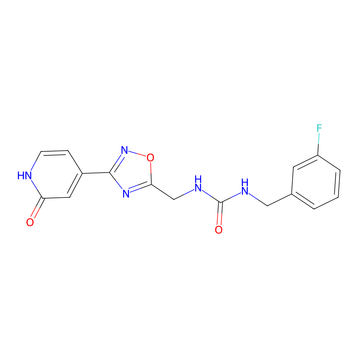 1-(3-Fluorobenzyl)-3-((3-(2-oxo-1,2-dihydropyridin-4-yl)-1,2,4-oxadiazol-5-yl)methyl)urea molecular structure, CAS 1903518-57-9