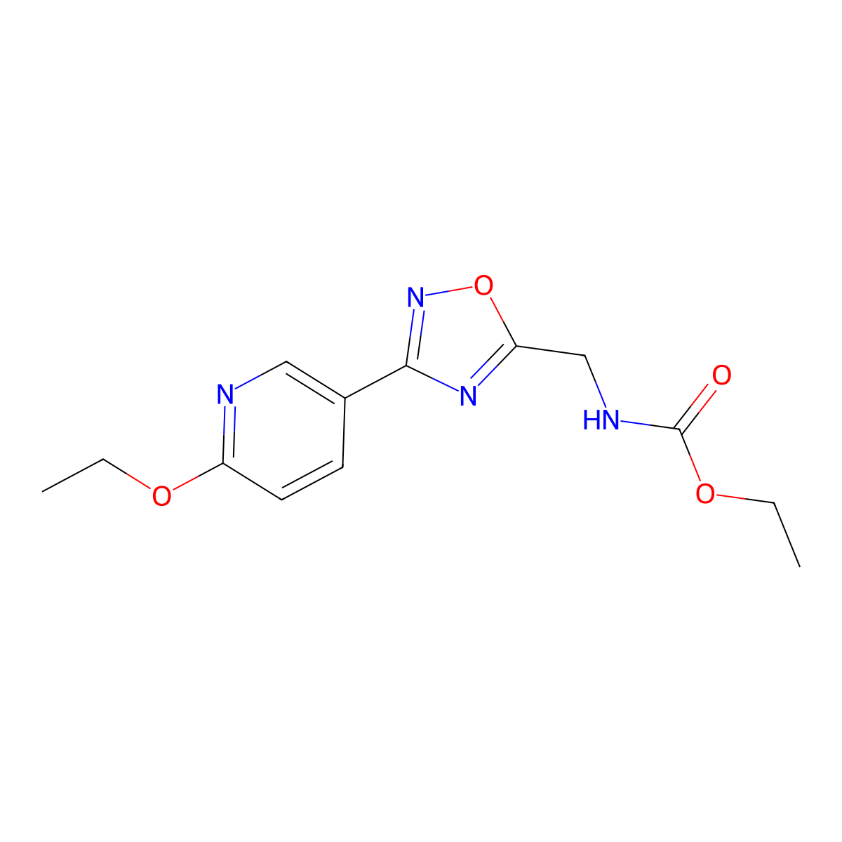 ethyl N-{[3-(6-ethoxypyridin-3-yl)-1,2,4-oxadiazol-5-yl]methyl}carbamate molecular structure, CAS 1903521-24-3