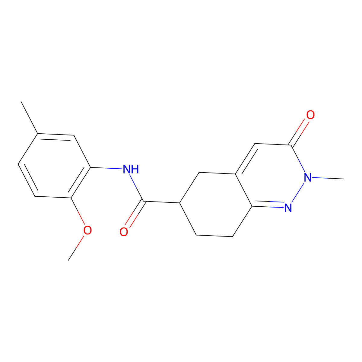 N-(2-methoxy-5-methylphenyl)-2-methyl-3-oxo-2,3,5,6,7,8-hexahydrocinnoline-6-carboxamide molecular structure, CAS 1903522-64-4
