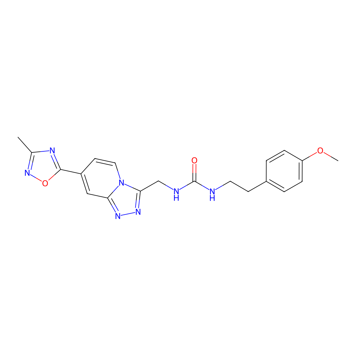 1-[2-(4-Methoxyphenyl)ethyl]-3-{[7-(3-methyl-1,2,4-oxadiazol-5-yl)-[1,2,4]triazolo[4,3-a]pyridin-3-yl]methyl}urea molecular structure, CAS 1903523-10-3