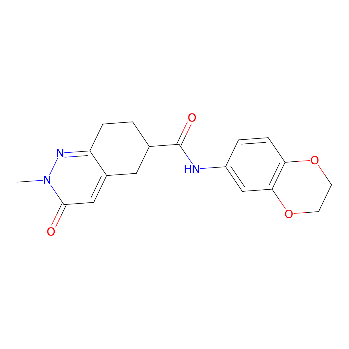 N-(2,3-dihydrobenzo[b][1,4]dioxin-6-yl)-2-methyl-3-oxo-2,3,5,6,7,8-hexahydrocinnoline-6-carboxamide molecular structure, CAS 1903527-31-0